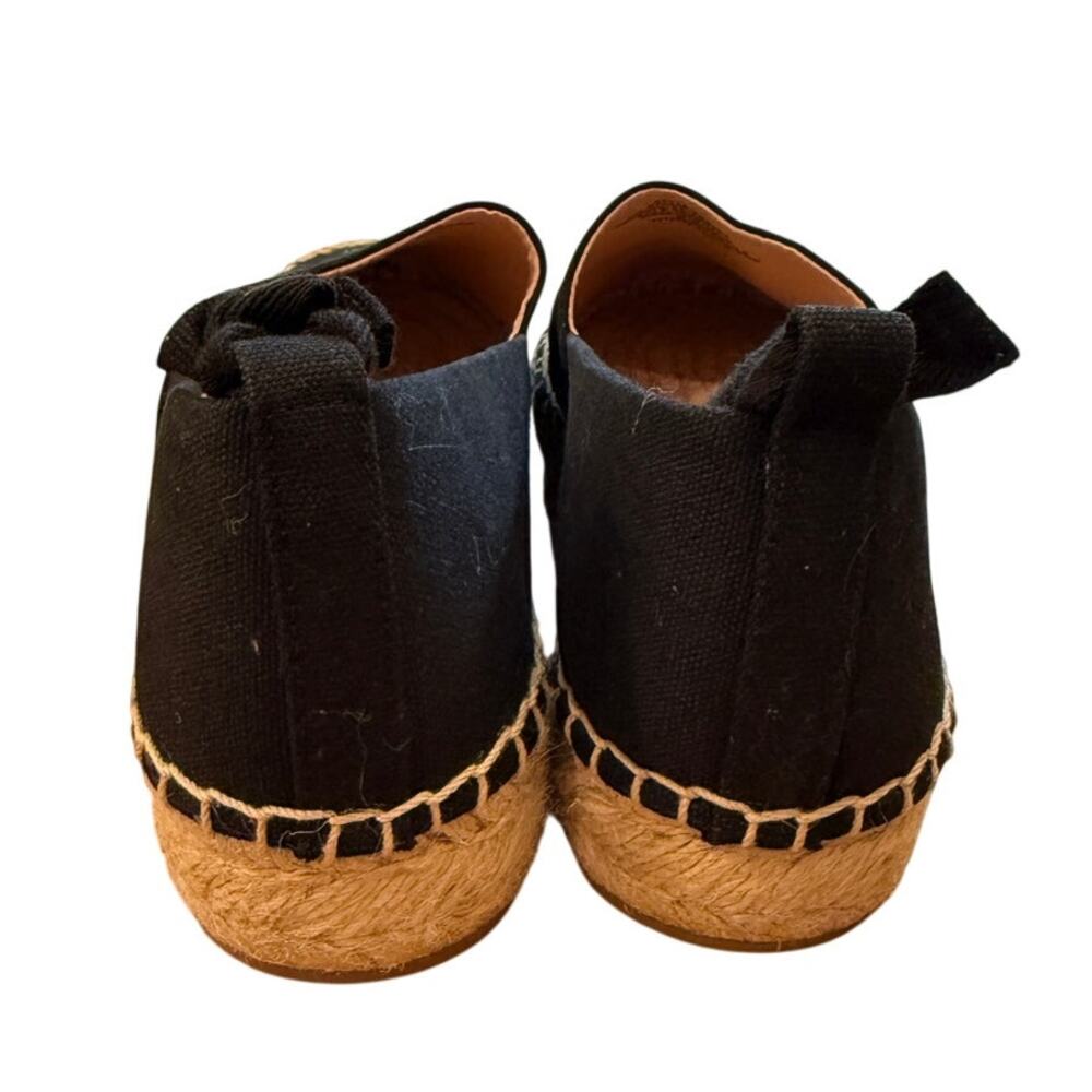 J.Crew Lace-Up Espadrille Flats Navy Canvas Ribbon Tie Size 8.5 NWOT Summer - Picture 7 of 12